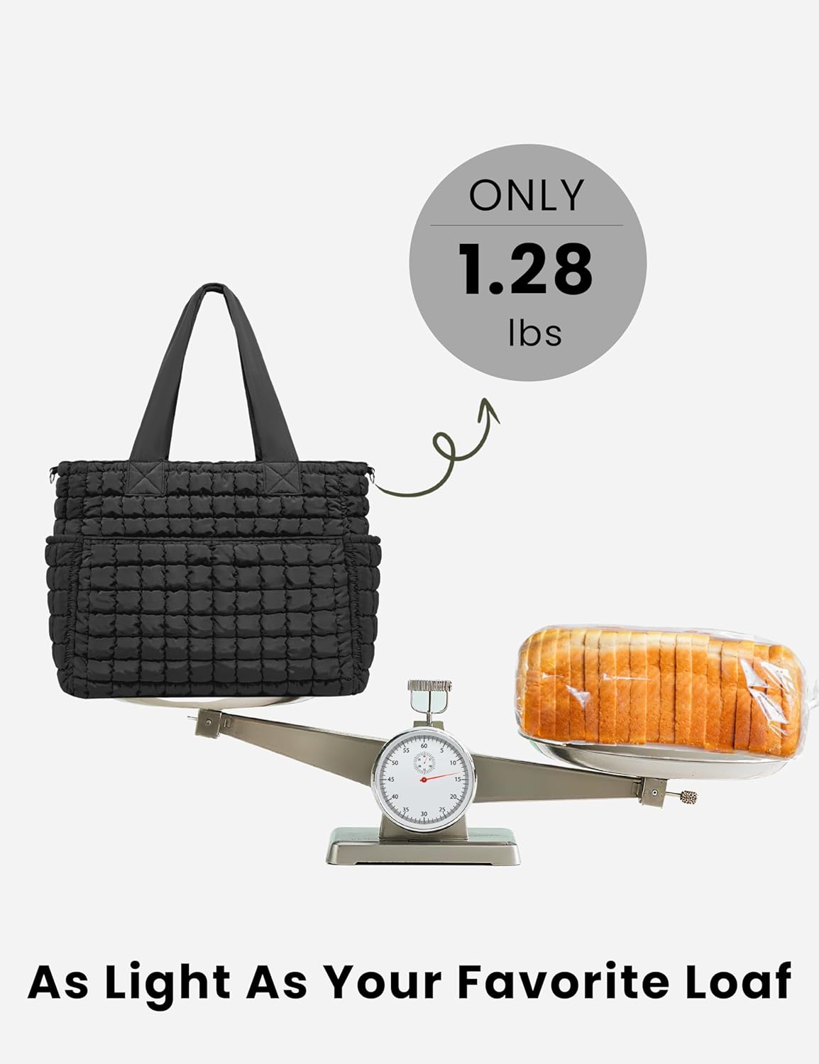 Yarnic Large Puffer Tote Bag for Women, Puffy Shoulder Handbag Quilted Tote Bag with 7 Pockets for Travel Work Gym - Image 8