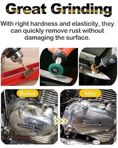 Miniatura 2 de Rocaris Paquete de 60 ruedas abrasivas ruedas de pulido abrasivas para herramientas rotativas ruedas de pulido de vástago de 18 pulgadas de 1 pulgada