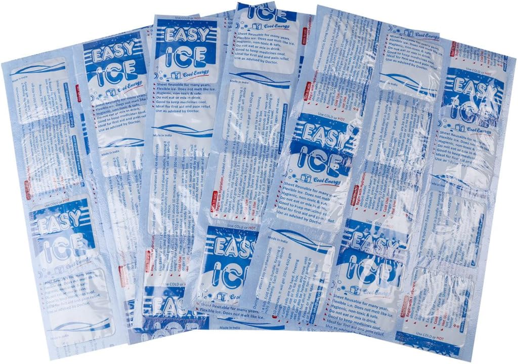 EASY ICE Reusable Flexible Ice Pack, First aid, Chillers for Ice Box/lunch box, Cold Hot Pack