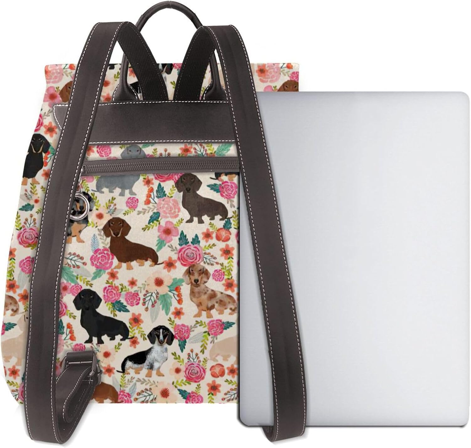 Dachshund Print Women'S Backpack Stylish Lightweight Versatile Rucksack Ladies Casual Bag Travel