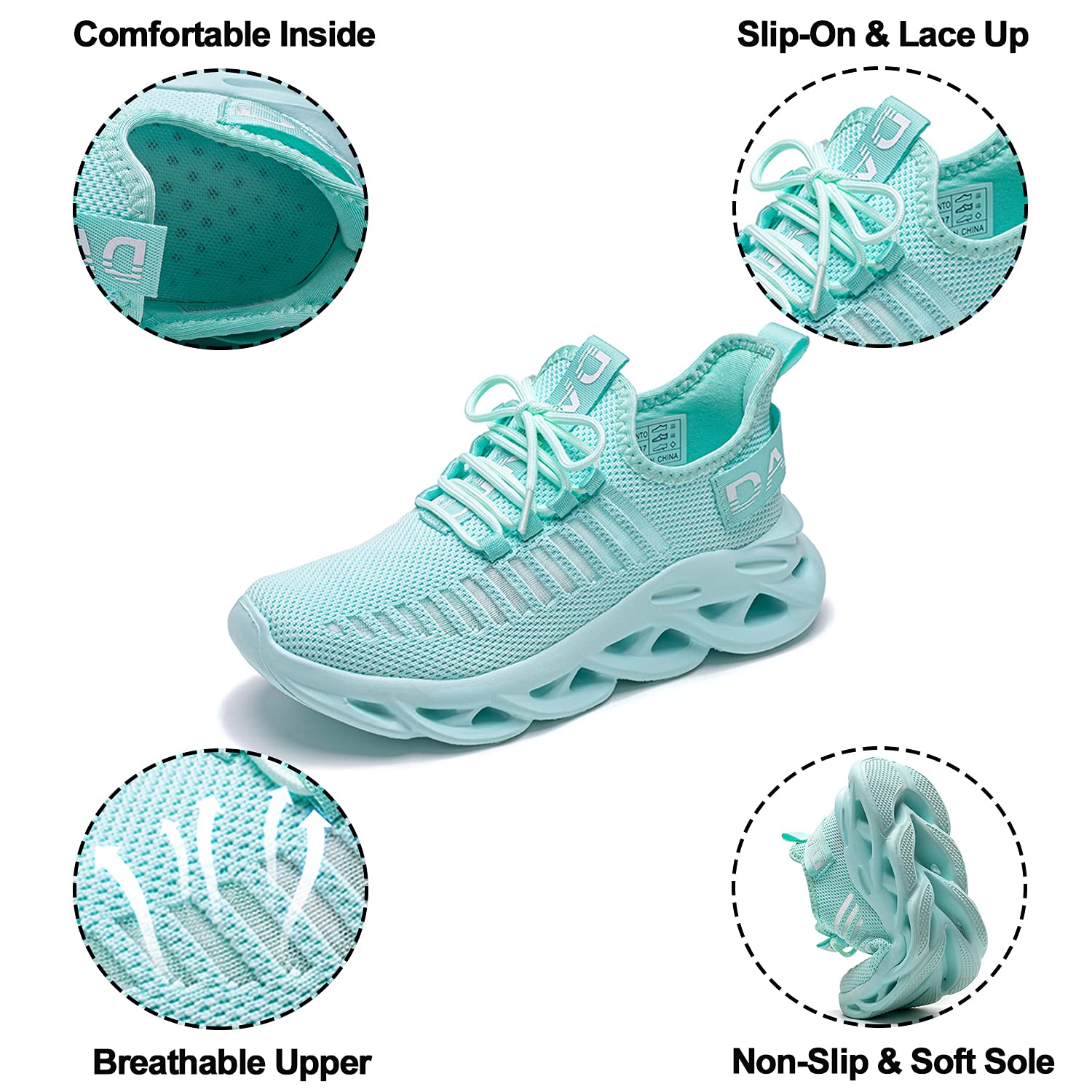 Dannto Scarpe da Ginnastica Uomo Donna Sneakers Running Sportive Basket Outdoor Respirabile Mesh Scarpe da Corsa Tennis Fitness Unisex