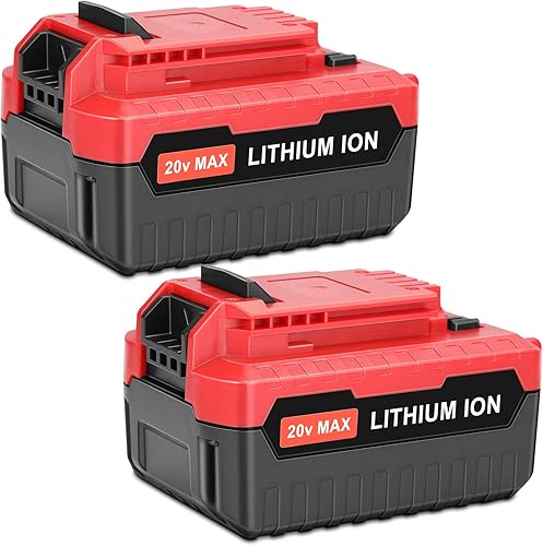KUNLUN Paquete de 2 baterías de repuesto de 6.5Ah 20V MAX para batería de litio Porter-Cable de 20 V PCC681L PCC685L PCC685LP PCC680L PCC682L PCC600