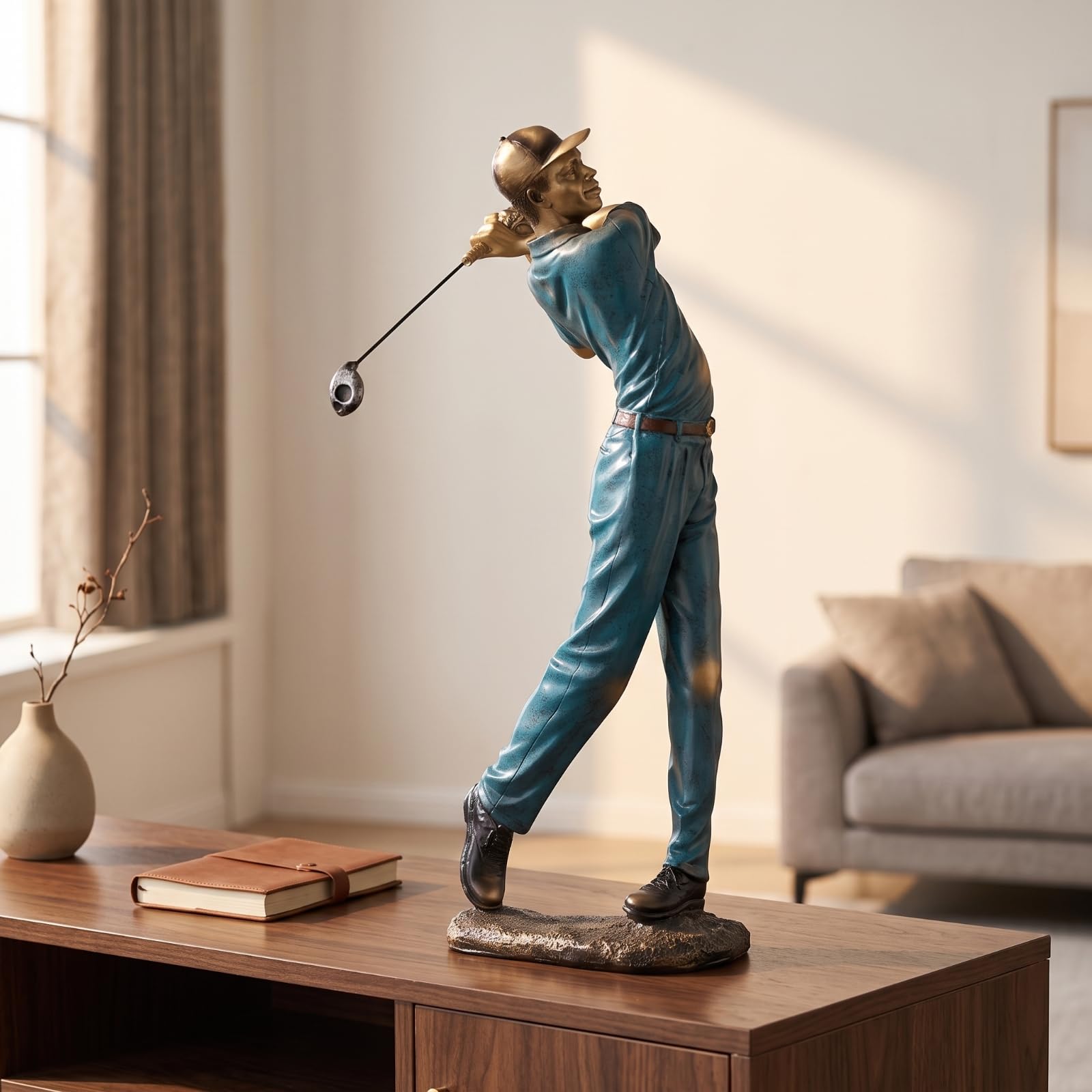 MagiDeal Figura Golfista Resistente coración | Coleccionable, Escultura Golfista, corativo, Figurilla, para Oficina, Estantería, Mesa, Coleccionistas, Femenino