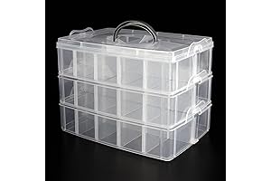 3-Tier Stackable Nail Polish Box Organizer