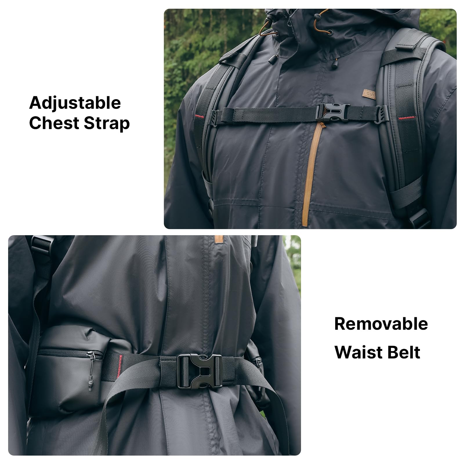 ULANZI BP10 35L Hartschalen-Kamerarucksack, Professionelle Wasserdichte Fotografie Kameratasche für Fotografen Unisex Drohne Dslr Spiegellose Kamera Objektiv Stativhalterung 17'' Laptop Schwarz