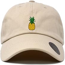 Classic Polo Style Baseball Cap | Embroidered Pineapple Dad Hat | Low Profile Hats for Men & Women