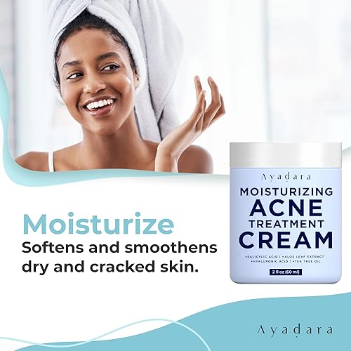 Miniatura 7 de Ayadara - Crema hidratante para el acné hidratante facial con ácido salicílico para piel grasa y propensa al acné espinillas puntos negros cabeza