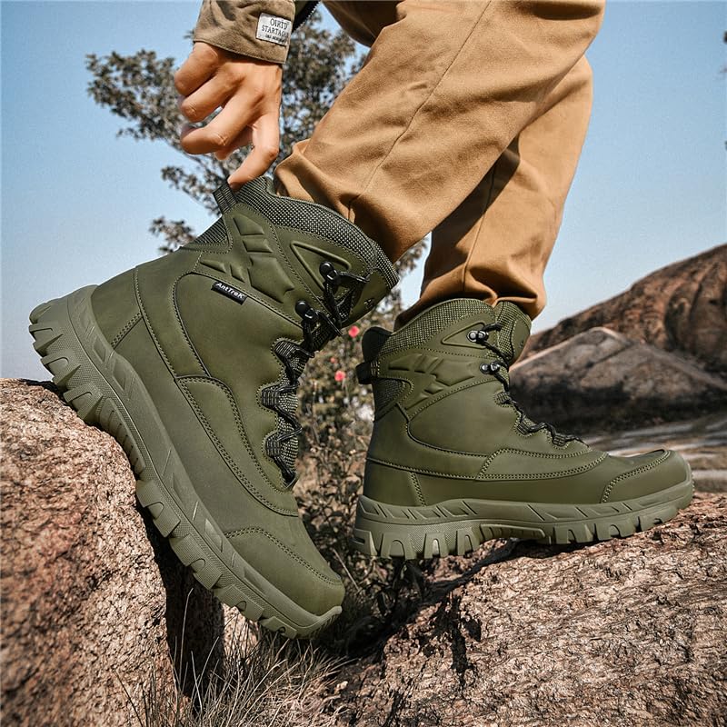 Men's High-top Hiking Shoes Four Seasons New Non-slip Field Training Boots Breathable Casual Hiking Boots Desert Adventure Boot