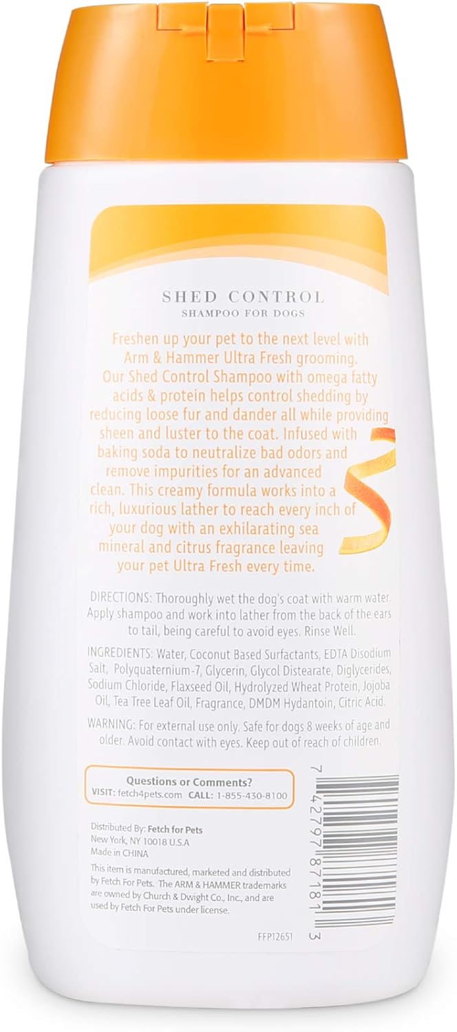 Arm & Hammer for Pets Ultra Fresh Shampoos, Conditioners, and Sprays for Dogs | Arm & Hammer Baking Soda Neutralizes Bad Odors for an Advanced Clean | Great Smelling Dog Shampoo