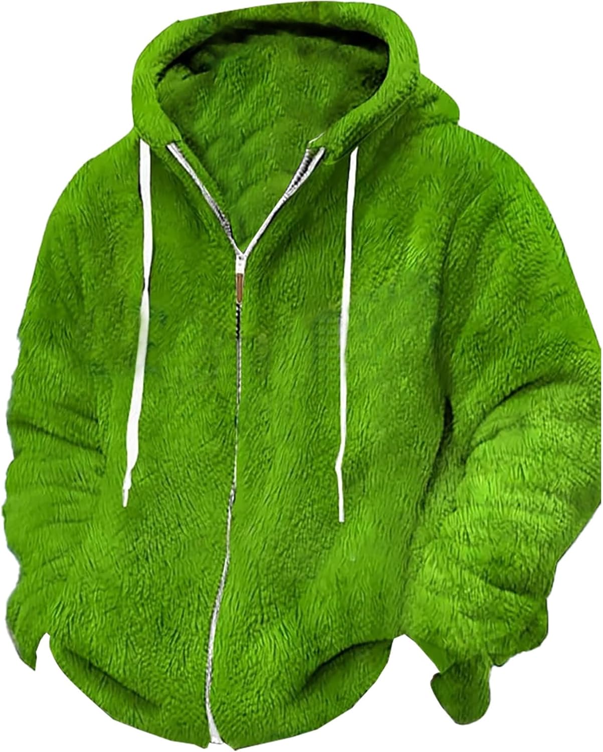Sherpa Lined Jacket Men Casual Cozy Fleece Long Sleeve Full Zip Up Hoodies Warm Fall Winter Hooded Coat