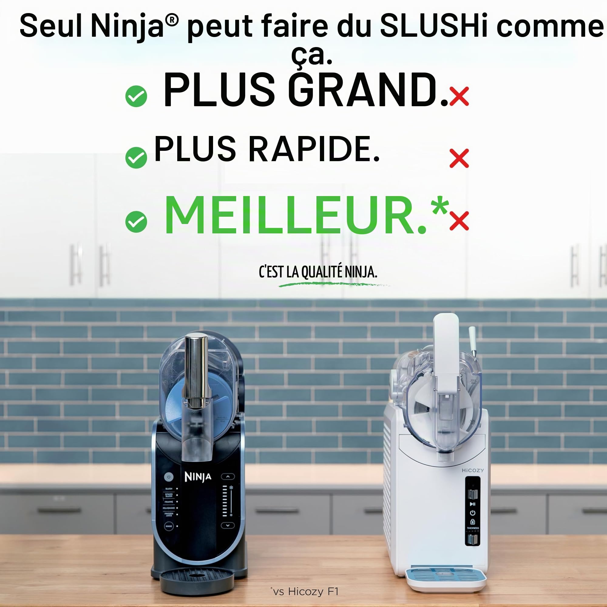 Ninja FS301 Machine professionnelle avec technologie RapidChill, machine à boissons et à slushie de 250 ml, 5 programmes prédéfinis, margaritas congelées, frappes et plus encore, accents premium, noir