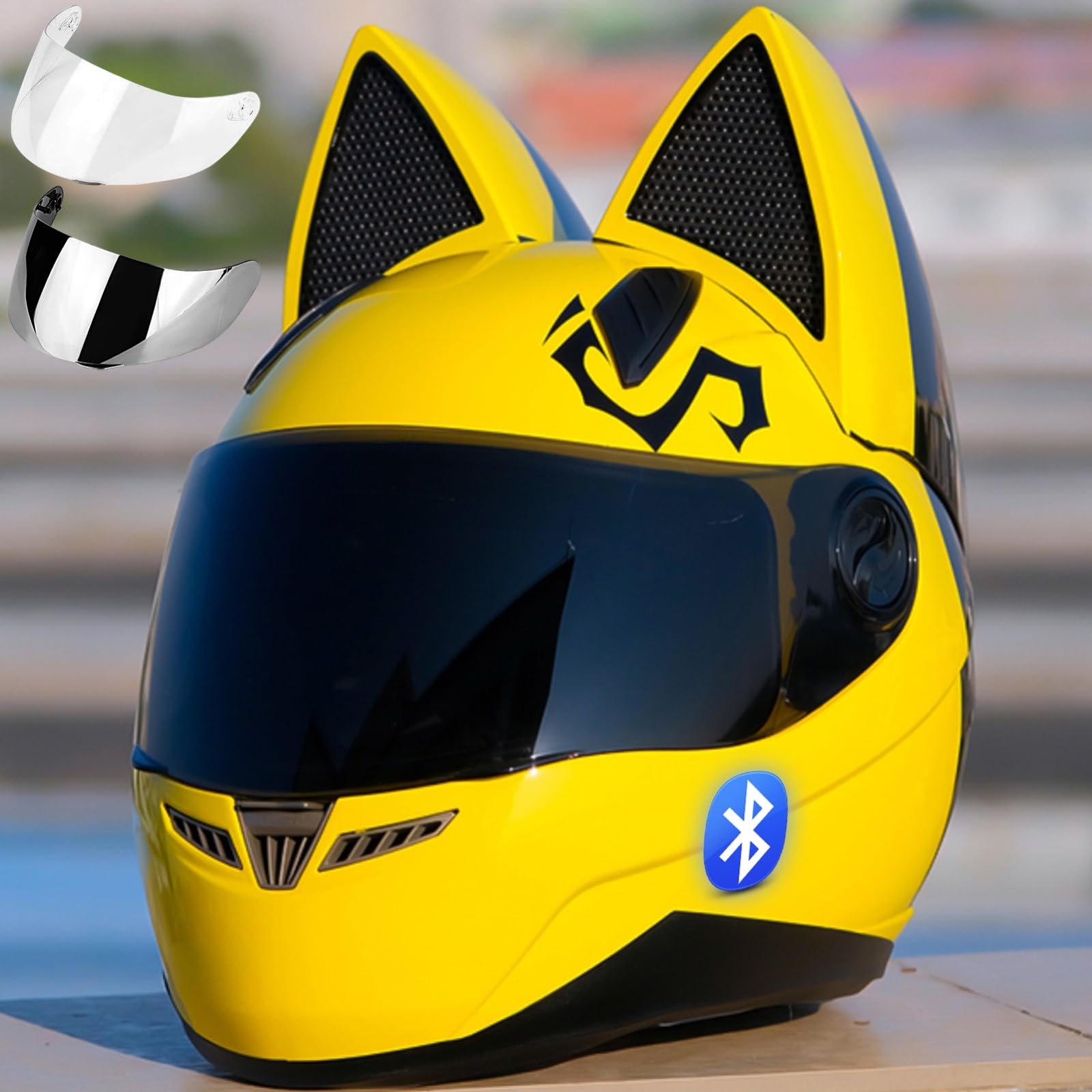 猫耳ヘルメット　フルフェイス Amazon.co.jp: フルフェイスオートバイヘルメット猫耳フル