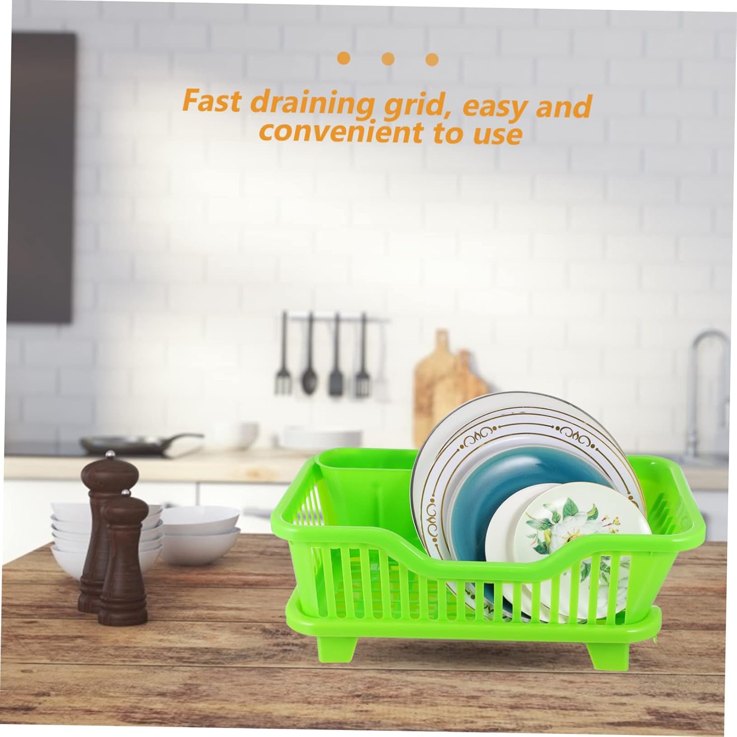 Plastic Cutlery Rack Dish Drying Rack Kitchen Utensil Holder Apartment Kitchen Organizer