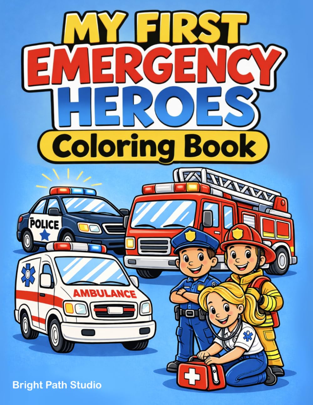 My First Emergency Heroes Coloring Book: Firefighters, Police Officers, Paramedics and Rescue Vehicles | Fun Coloring Book for Kids Ages 3-6 (My First Series)