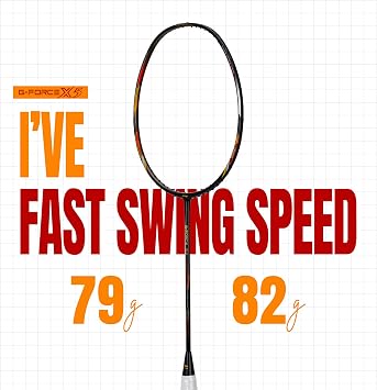 Li-Ning G-Force X5 Carbon Fibre Badminton Racket with Free Full Cover(82 Grams, 28 Lbs)