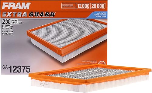 FRAM Extra Guard CA12375 - Filtro de aire flexible de repuesto para modelos Ram 1500 seleccionados, proporciona protección de filtro de hasta 12