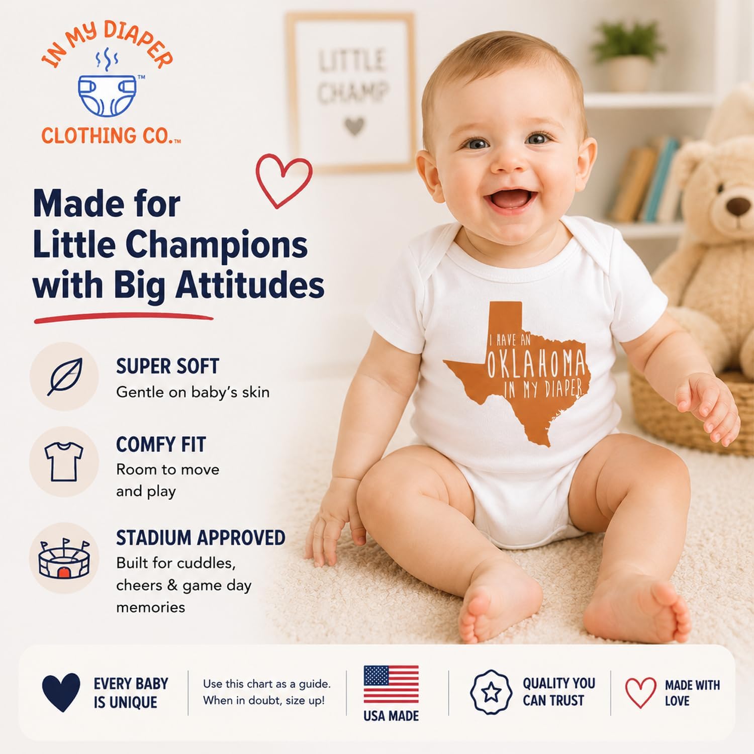 In My Diaper I Have a Biden Funny Conservative Baby Bodysuit Political Humor Gift for Republican Parents MAGA Proud
