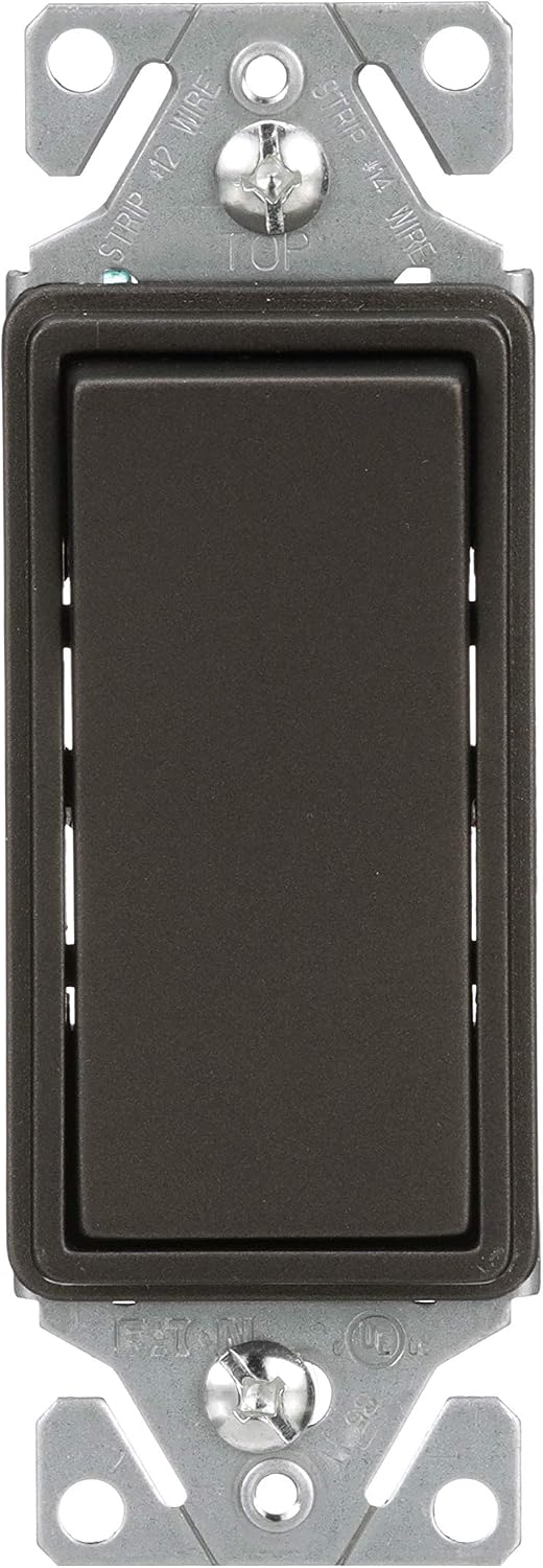 Eaton 7501RB-K-L single Pole Designer Switch, Oil Rubbed Bronzeoil Rubbed Bronze