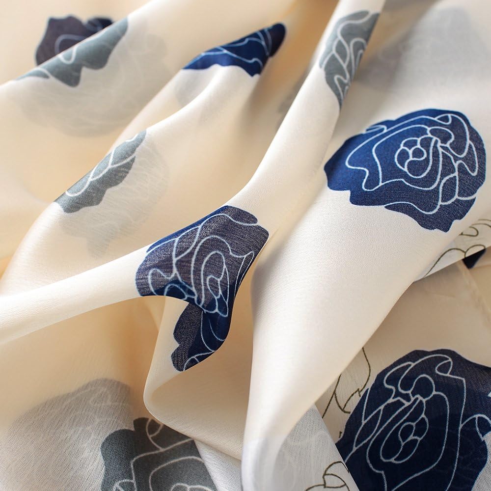 NUWEERIR Womens 100% Large Mulberry Silk Scarf Long Satin Scarf Fashion Lightweight Wraps - Image 4