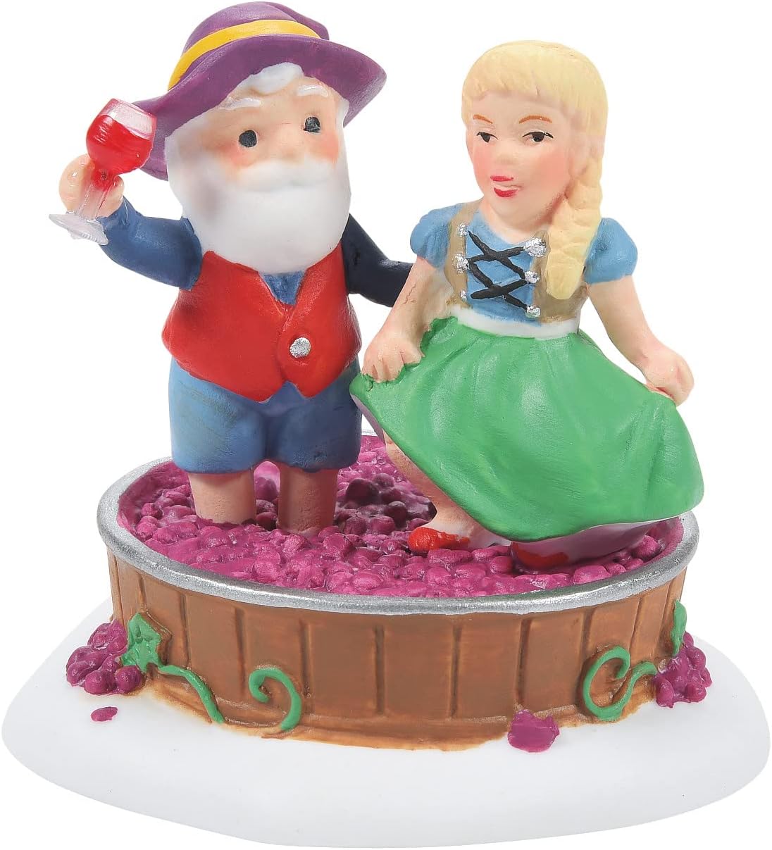 Department 56 North Pole Village Accessories Great Grape Stomping Figurine, 1.81 Inch, Multicolor