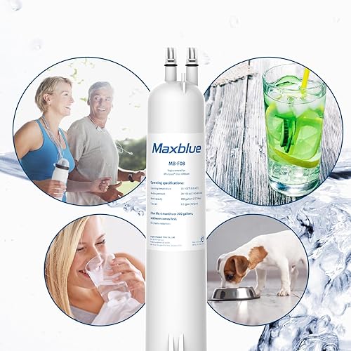 Miniatura 9 de Maxblue MB-F08 Repuesto para 4396841, Everydrop Filter 3, EDR3RXD1, 4396710, Kenmore 46-9083, 46-9030, filtro de agua para refrigerador, 2 filtros