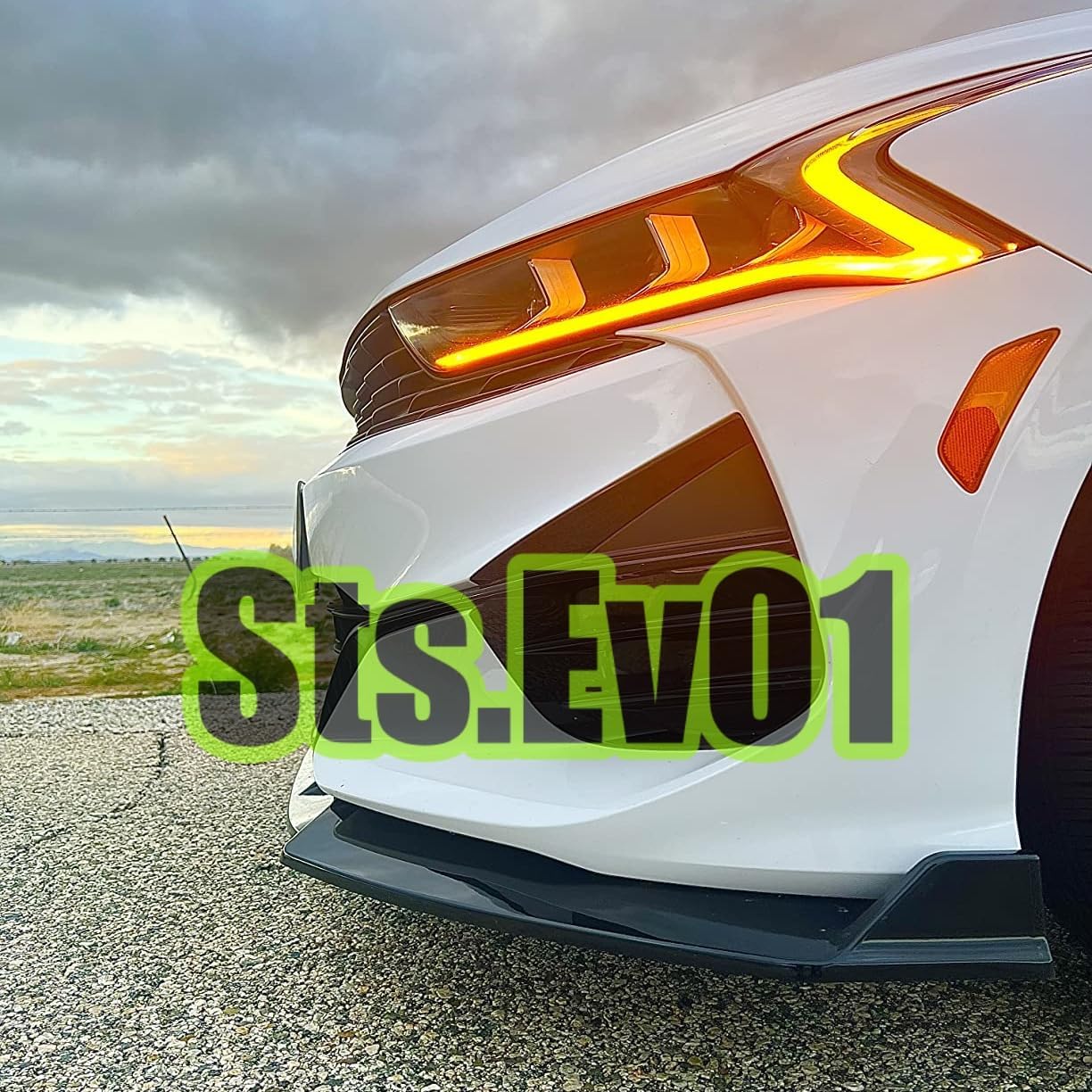 STSEV01 Front Bumper Lip Splitter Spoiler Compatible with KIA K5 EX/LX/LXS/GT 2021-2026 & Kia K5 GT/GT-Line 2025 2026, 3pcs Air Dam Chin Body Kit Underbody Lip Accessories (Gloss Black)