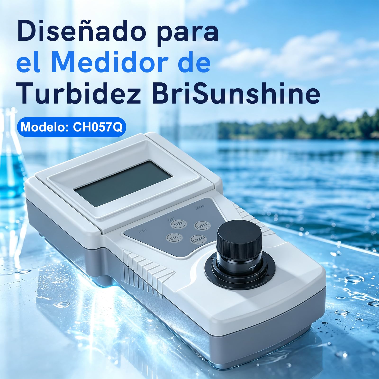 Vial de Muestra para Turbidímetro BriSunshine, Cuveta de Vidrio