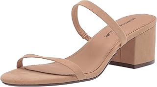 Amazon Essentials Women's Thin Two Strap Heeled Slide