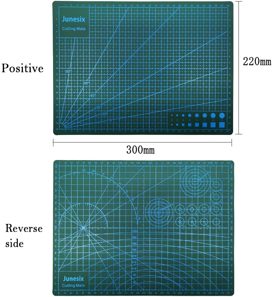 Cutting Mat PVC Cutting Mat Self-Healing Cutting Mat Office School Double-Sided Cutting Board Surface Non-Slip Design (300 220 3mm)
