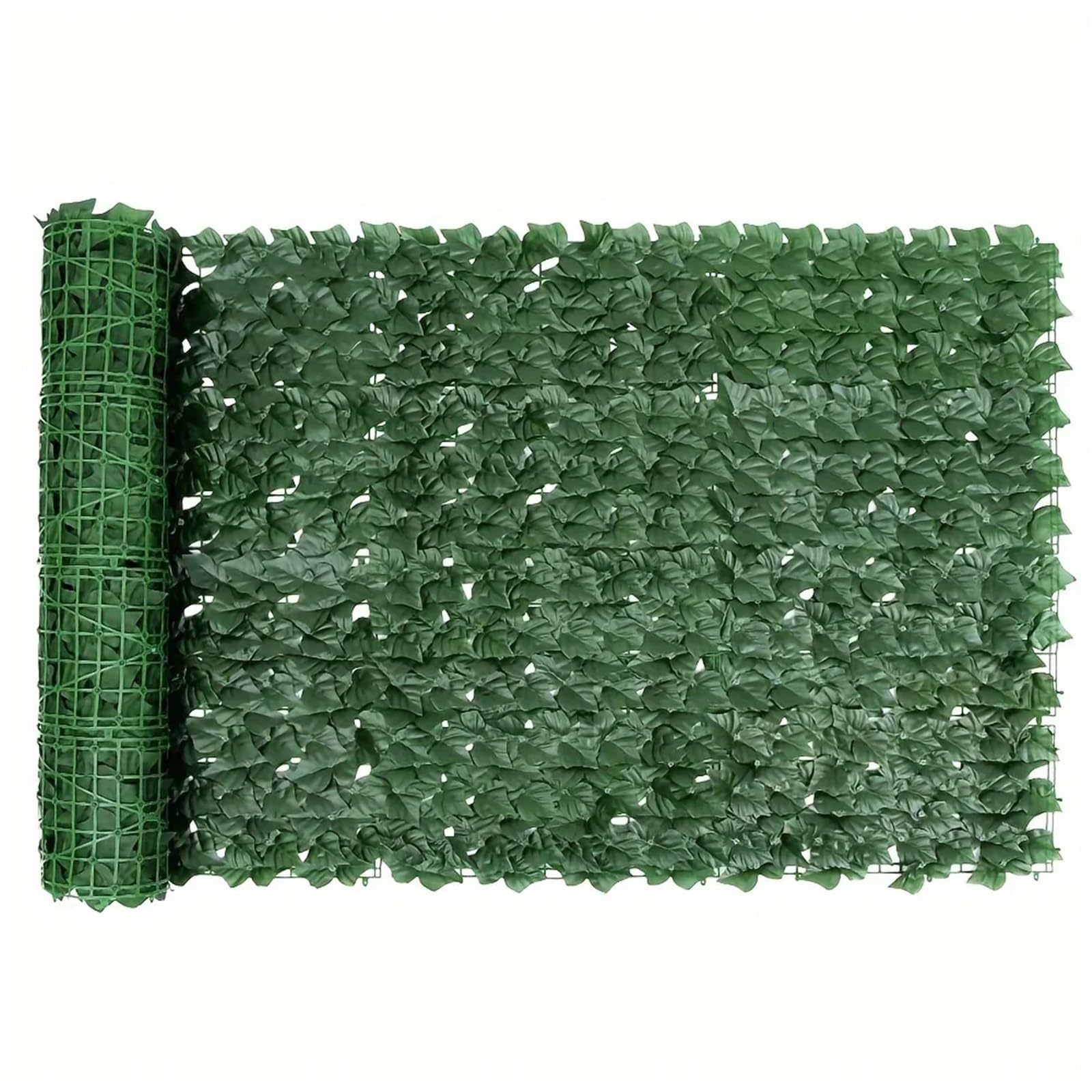 1x3.0 Meter Artificial Ivy Privacy Fence Screen - Retractable Green Leaf Simulation Hedge, Suitable for Balcony, Garden