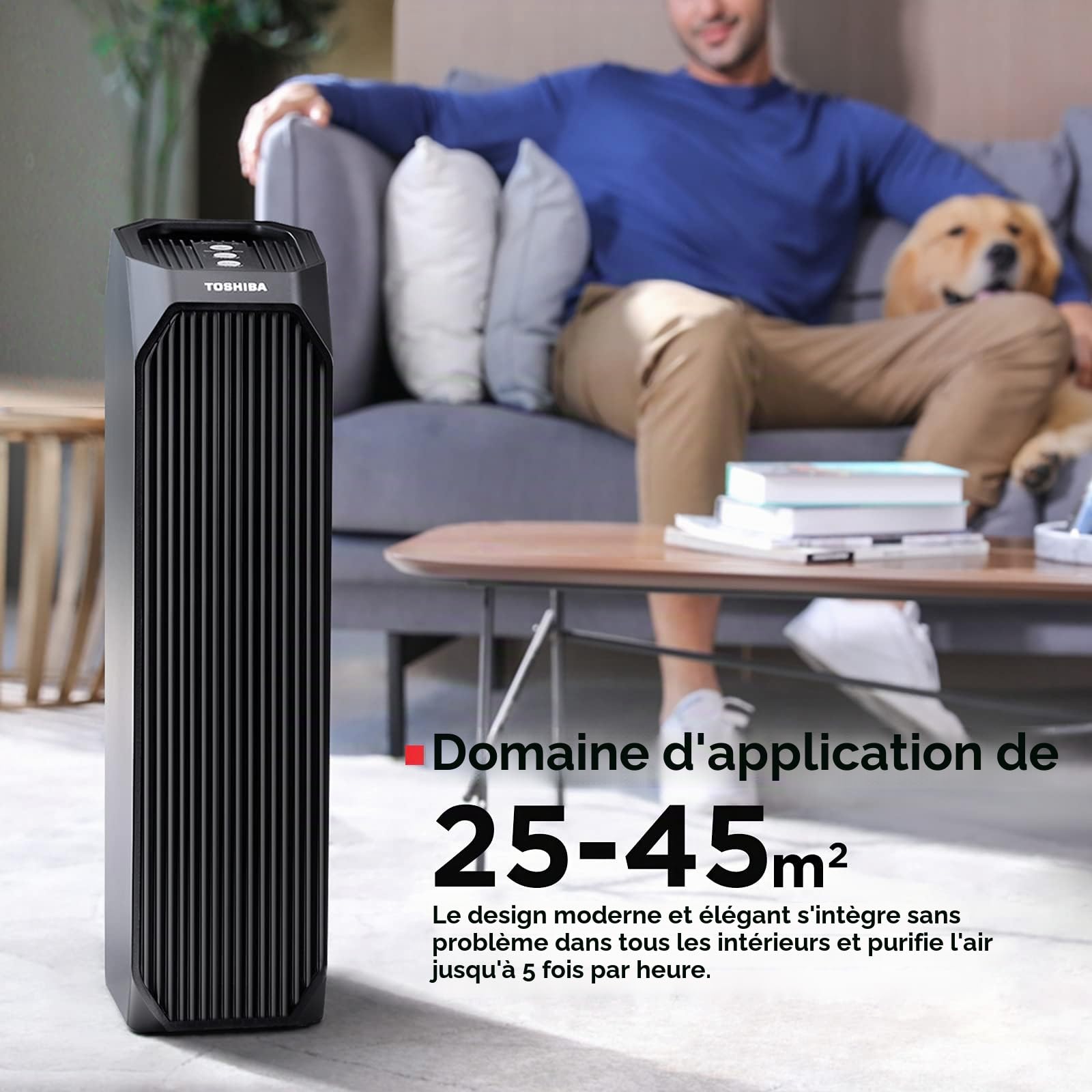 Toshiba 3677553031 Purificateur d'air, Noir