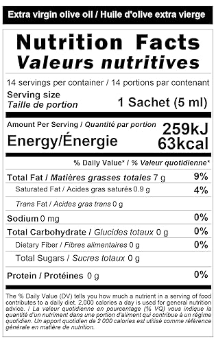 Miniatura 2 de Aceite de oliva virgen extra y vinagre, paquete de 28 (14 aceite de oliva y 14 vinagres) paquetes individuales para aderezo para ensaladas