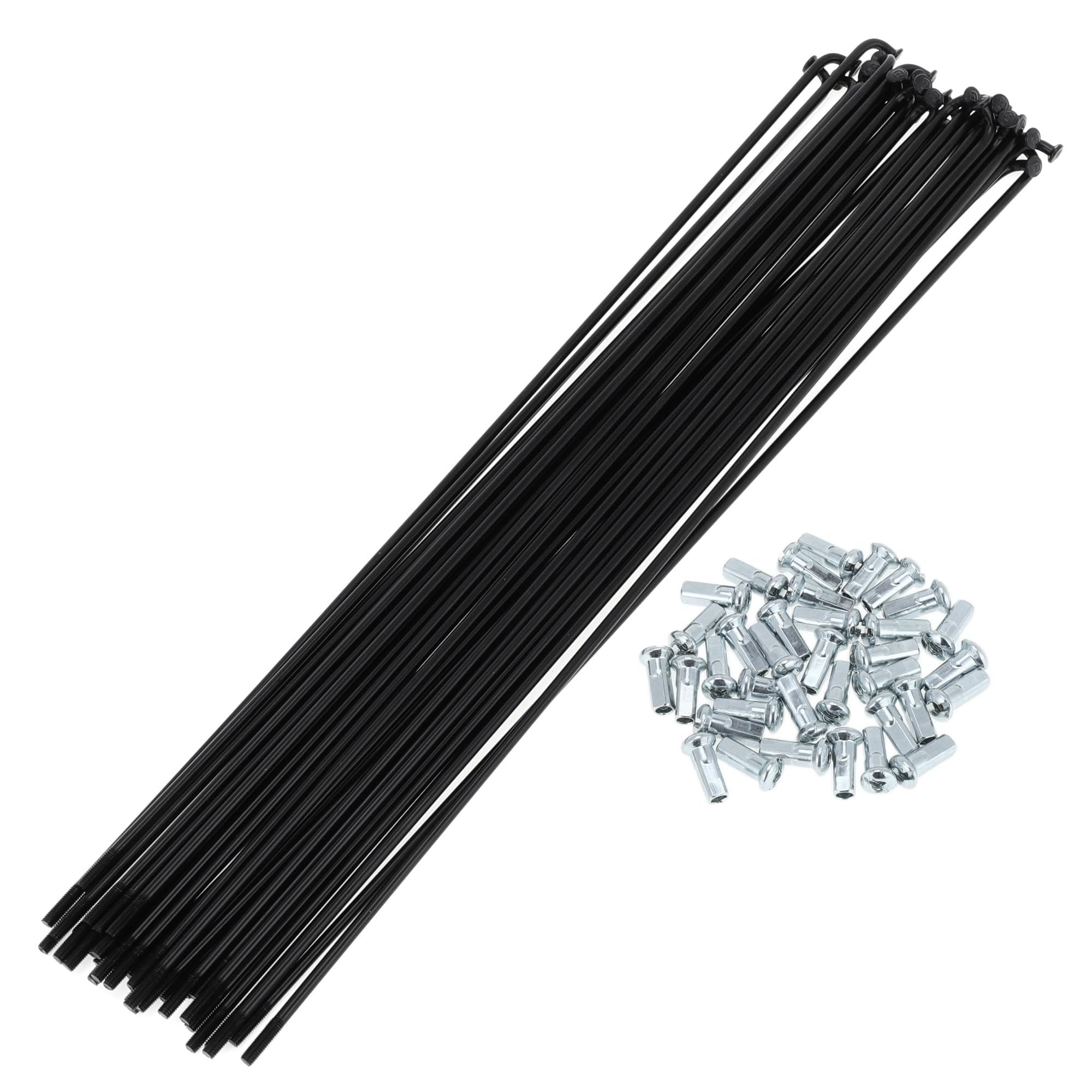 A ABSOPRO Bicycle Spokes 12G 268mm Length Bike Wheel Spokes Carbon Steel Black 1 Set