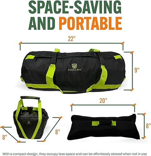 Miniatura 3 de Sandbags for Working Out - 50 to 90 lbs - Adjustable Heavy Duty Equipment for Weight Training - 1 Outer, 3 Inner Sandbags - Portable Tough Workout -