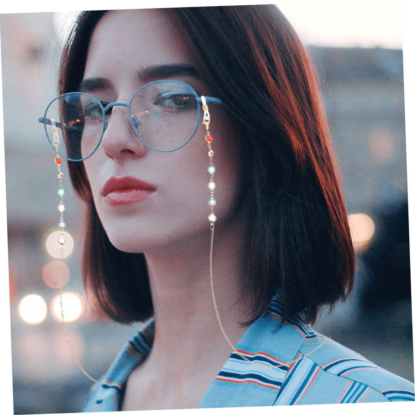 VALICLUD Cadena De Gafas Accesorios Cadena De Anteojos Moda Cadena Para Colgar Gafas En El Cuello Gafas De Sol Collar De Máscara Cordones De Anteojos Para Mujer Metal