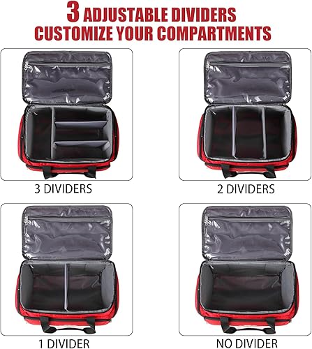 Miniatura 8 de Bolsa médica con ruedas para enfermeras EMT CNA RN vacía para primeros auxilios Cuidado de la salud en el hogar Cuidado de la salud de enfermería