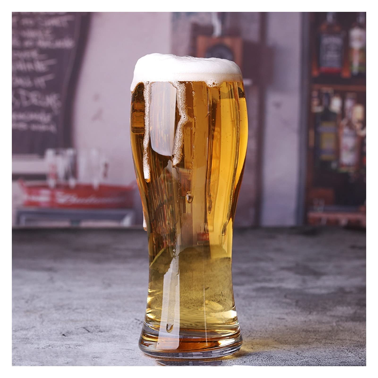 Kufel do piwa Klasyczne szklanki 450 ml Okrągłe szklane kufle Zestaw 5 szt. Mocne i wytrzymałe Idealne na imprezy