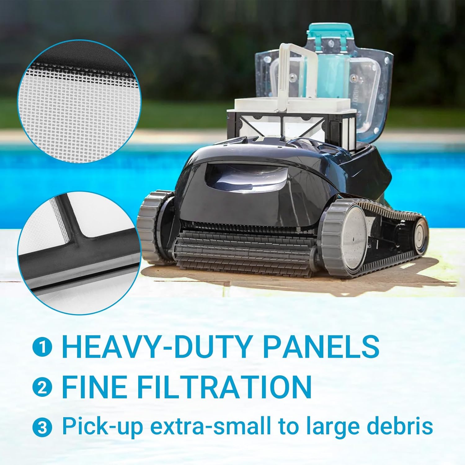 9991468-R4 Ultra Fine Filter Compatible with Dolphin S50, S100, Active 10 15 T15 T25 E10 Explorer E20, Nautilus CC, Echo, Encore,Proteus DX3, Cayman, Escape Series Robotic Pool Cleaners, Pack of 4