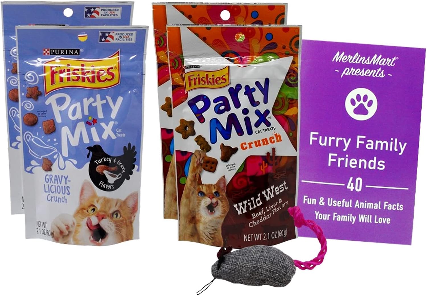 Friskies Party Mix Cat Treats 2 Flavor 4 Pouch Variety