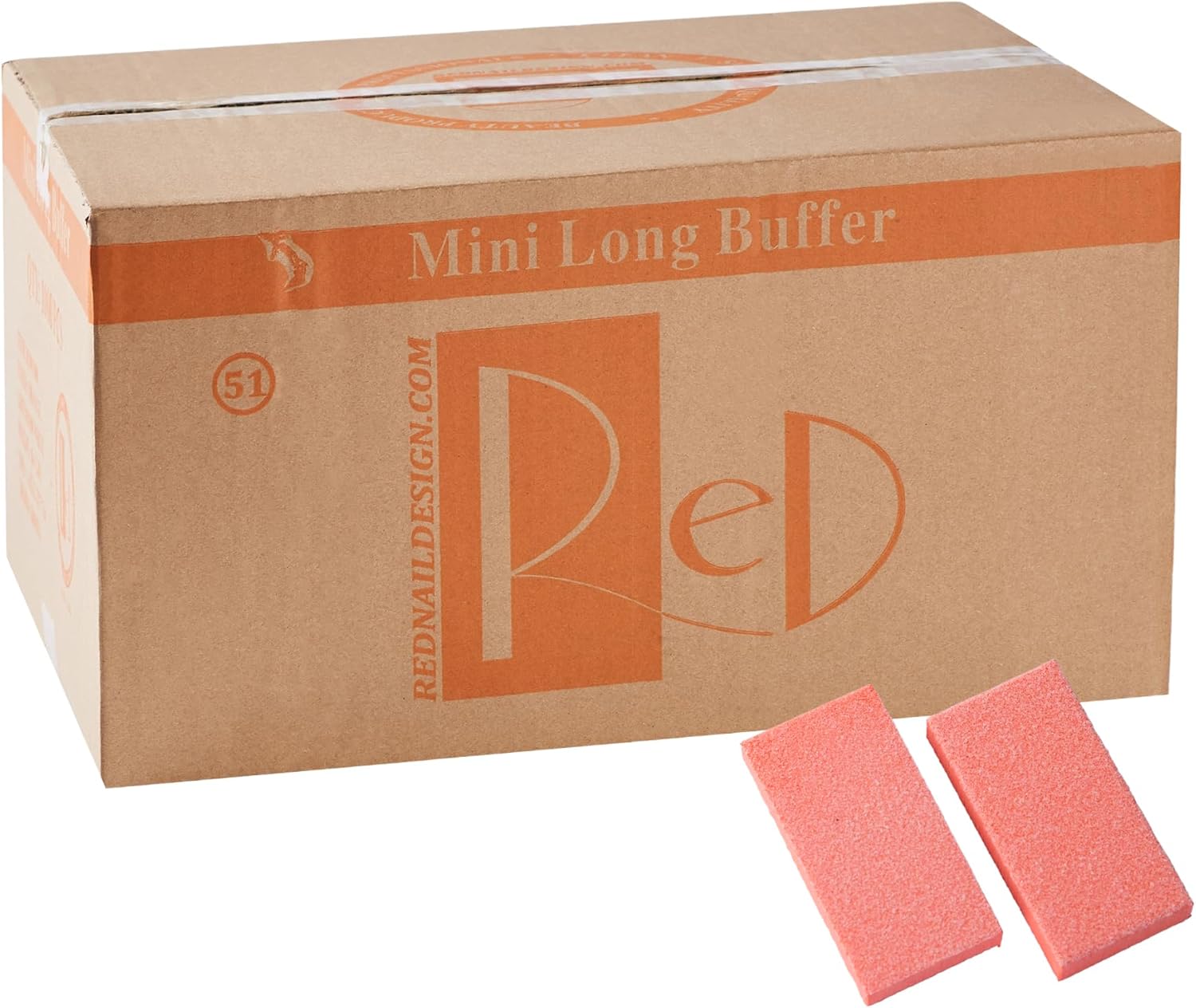 RED Nail Design Slim Disposable Nail Buffers - 1000 PCS, 100/120 Grit Single-Use Nail Buffing Blocks for Natural & Acrylic Nails - Precision Buffers for Manicure & Pedicure - Ideal for Salons & Home