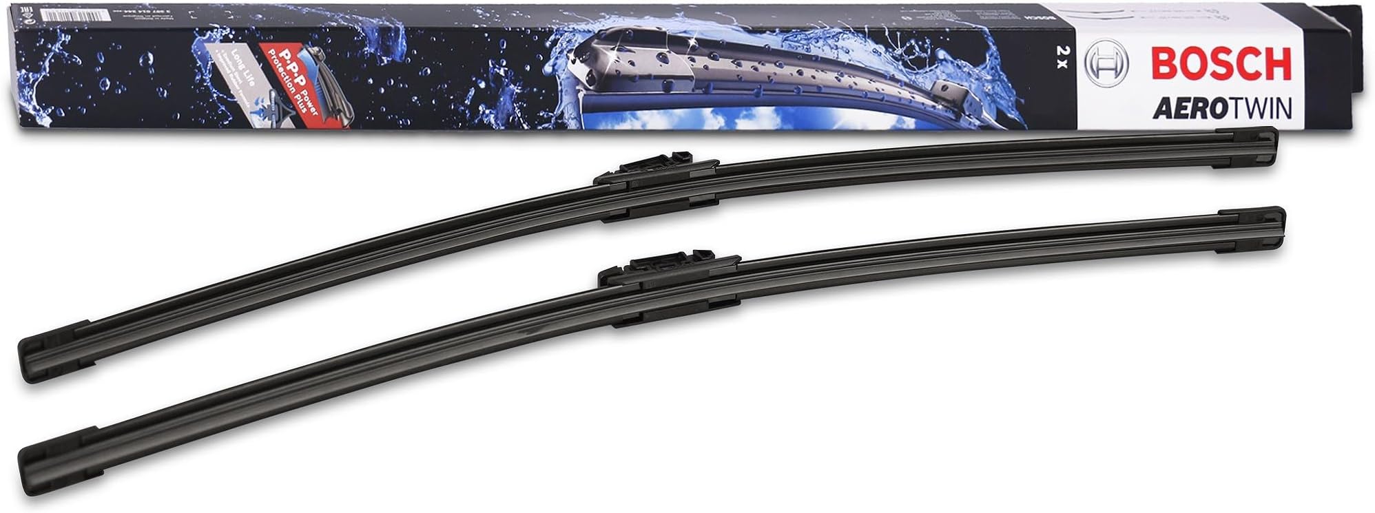 Bosch Wiper Blade Aerotwin A112S, Length: 575mm/530mm – Set of Front Wiper Blades - Only for Left-Hand Drive (EU) | Driver and Passenger Side Original Equipment Replacement Blades