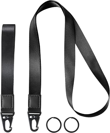 Lanière Poignet Porte-Clés - Cordon Nylon/Cuir - Pour Clés, Badge, Carte - Multifonction