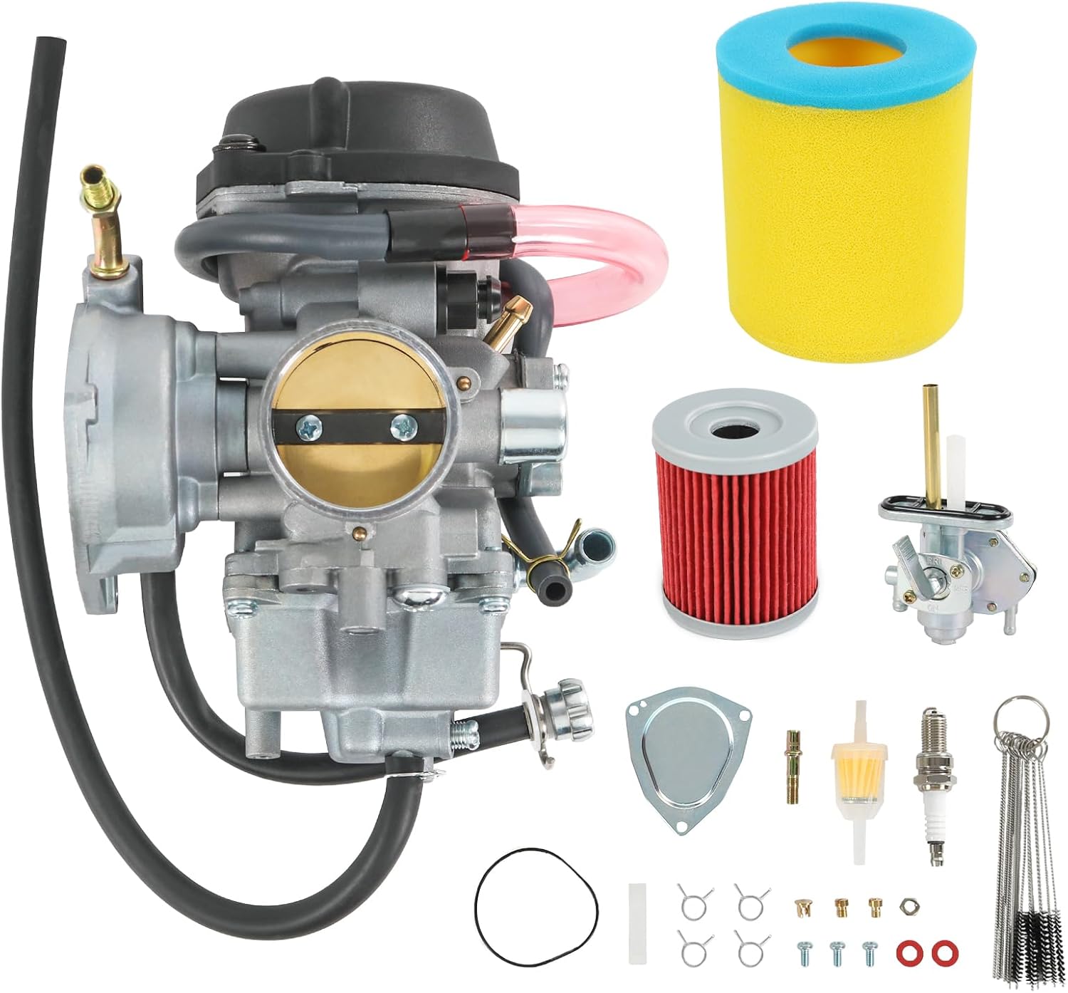 Carburetor Replacement For Suzuki Quadsport Z400 LTZ400 2X4 2003-2007, Include Oil Filter Air Filter