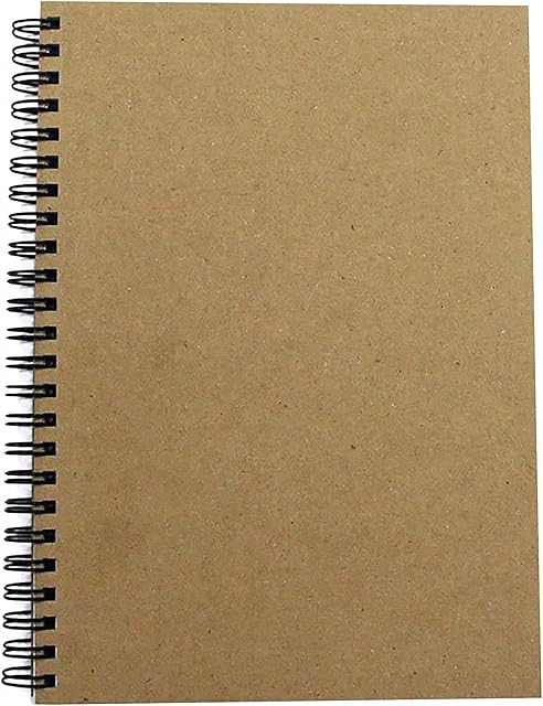 A5 (Portrait) Recycled Sketch Book, 40 Sheets (80 Sides) of 170gsm Recycled Cartridge Paper, Recycled Hard Covers