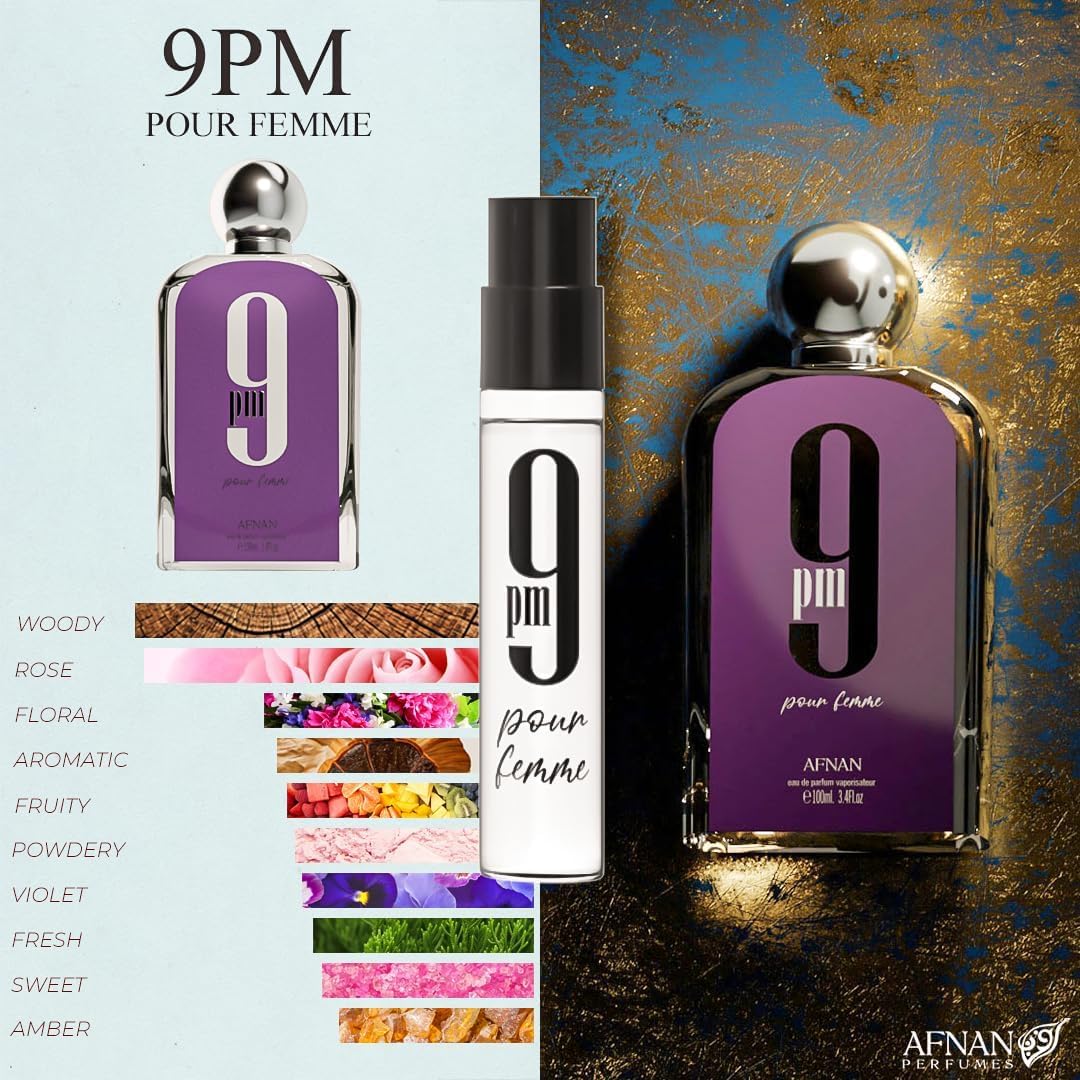 Afnan 9 Series Discovery Kit, 5-Piece Miniature Perfume Set - 2ml x 5 Vials - Image 5