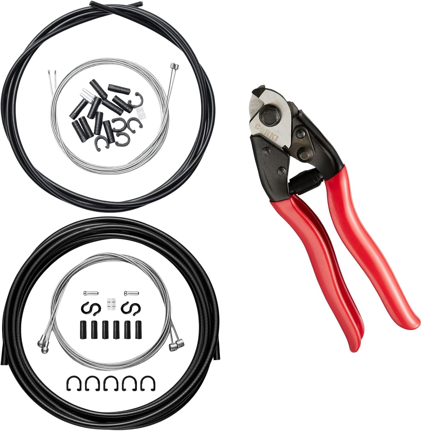 Universal Bike Brake and Shifter Cable Housing Kit with Cutter for Mountain Road Bicycle
