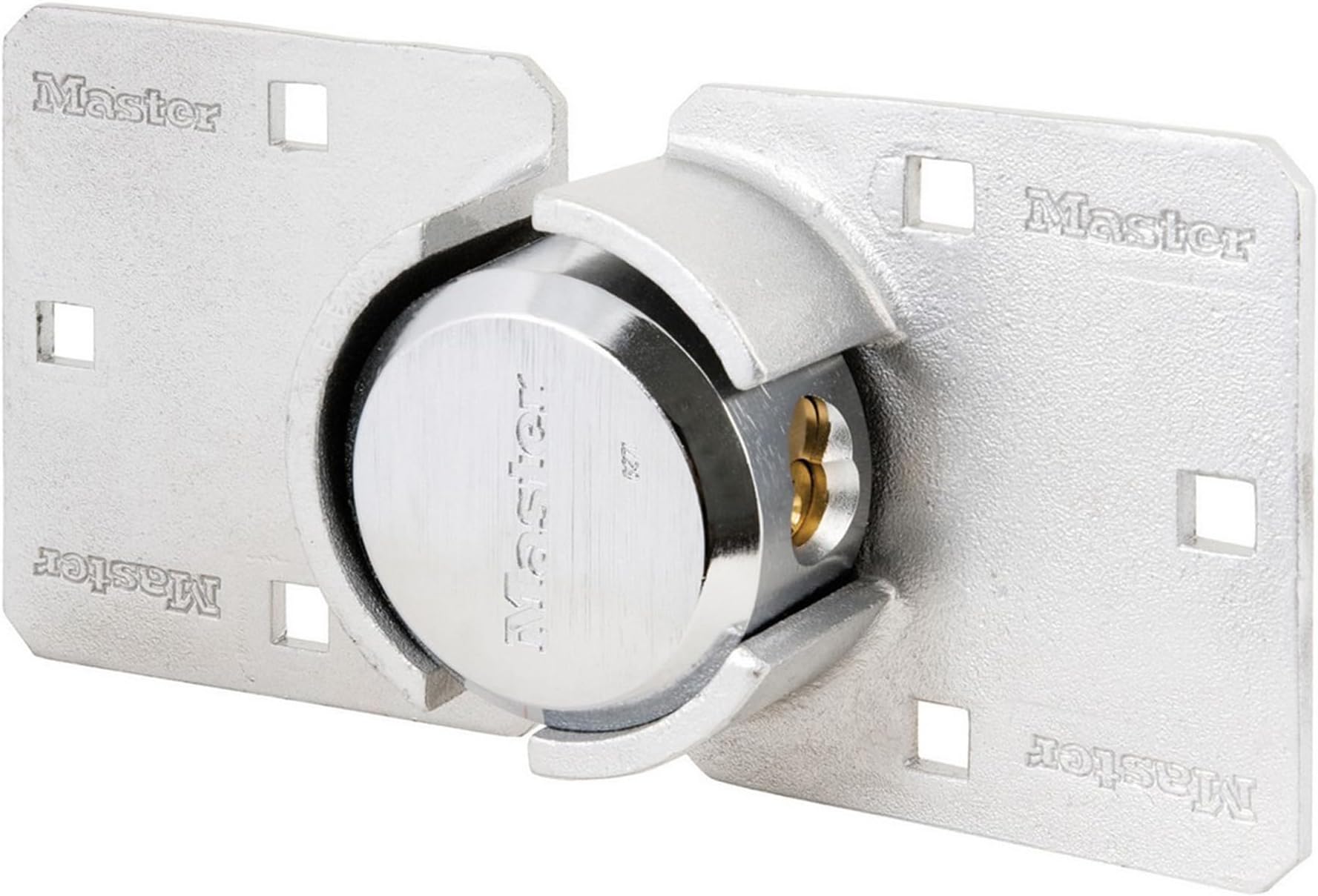 736EURD Van Lock and Hasp with Key, Zinc and Hardened Steel, Key, Ideal for Vans, Trucks, Gates and Vending