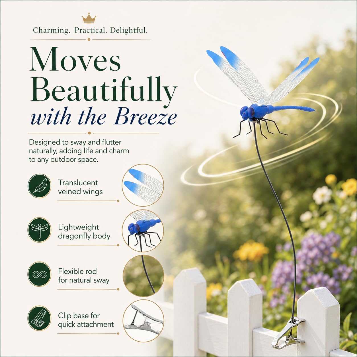 HC-3 Heartfelt Decorative Dragonfly セット Amazon.com: SINSED Fake Dragonfly Clip Outdoor 3D Dragonfly Garden