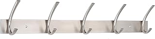 BIRDROCK HOME Premium 5-Hook Stainless Steel Coat and Hat Rack for Wall ...