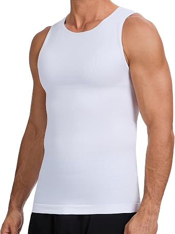 Mens Body Shaper Slimming Shirt Chest Compression Tank top